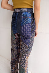 tie patchwork easy pants