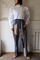 cutwork short blouse