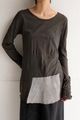 long sleeve back open top