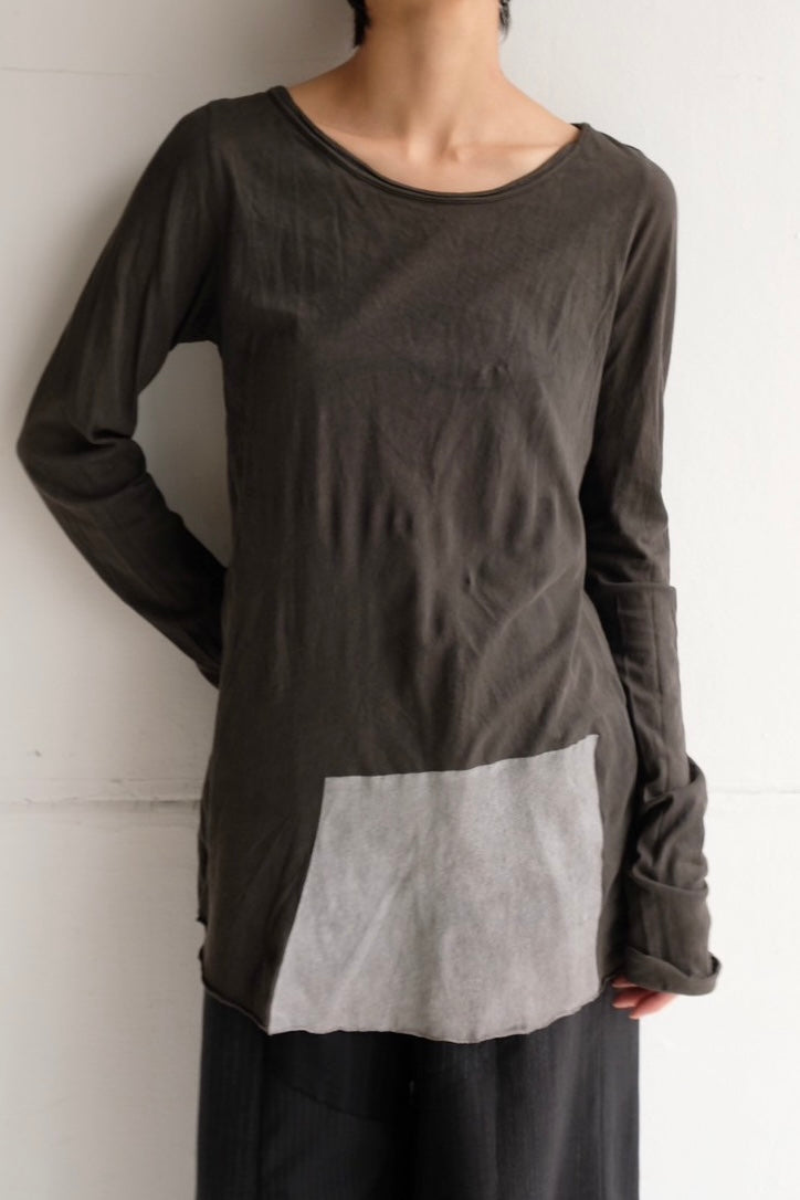 long sleeve back open top
