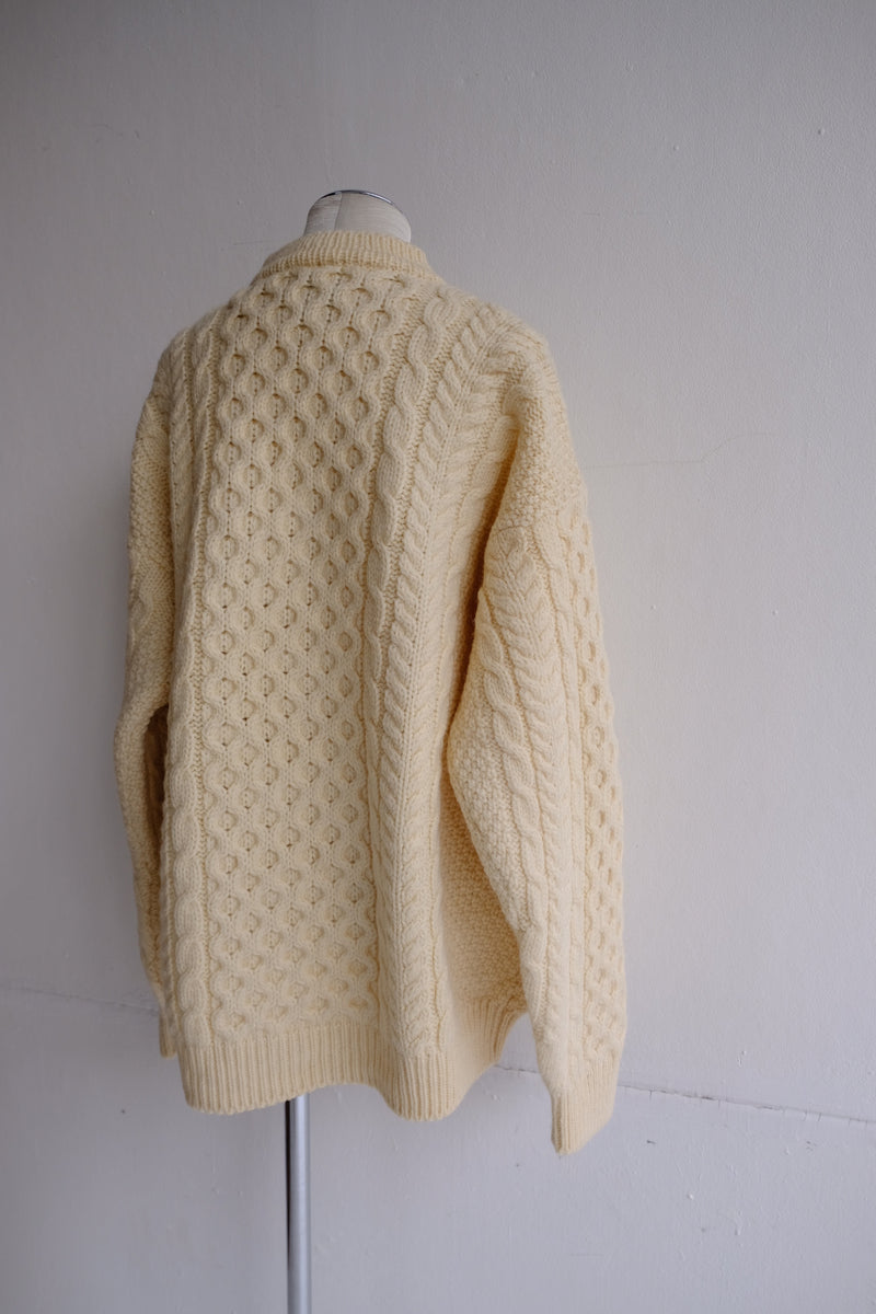 aran knit cardigan