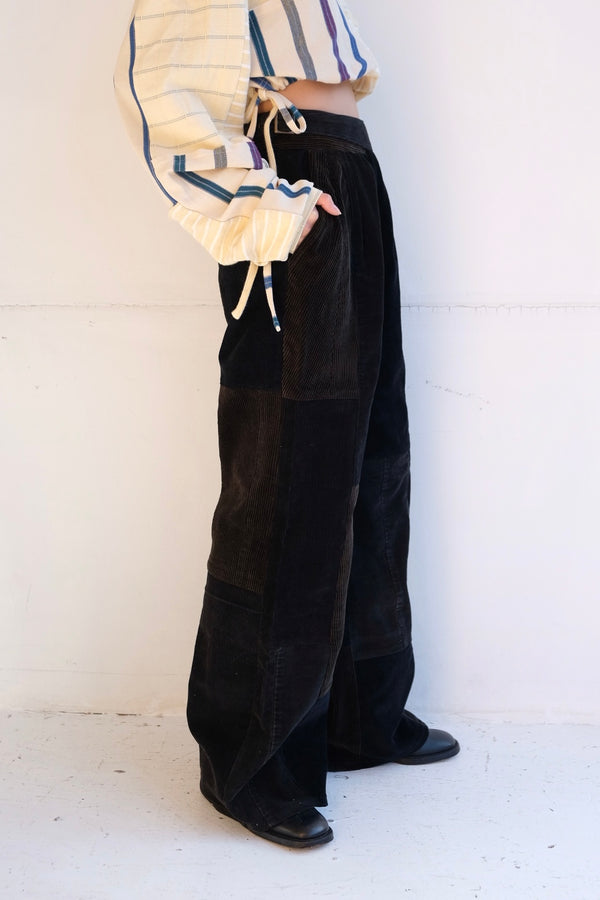 waist belt corduroy pants