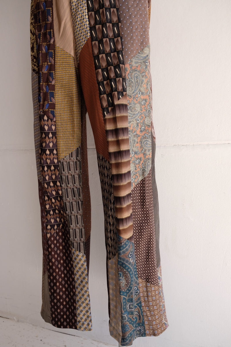 tie patchwork easy pants