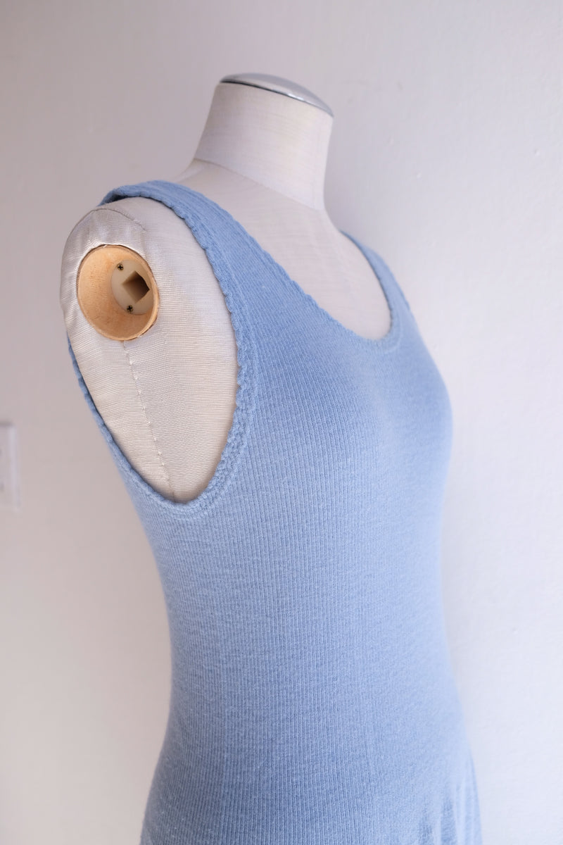 rib knit no sleeve dress