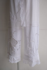 cutwork lace frill pants