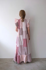 stripe frill dress