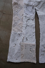 crochet lace flare pants