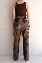 tie patchwork easy pants