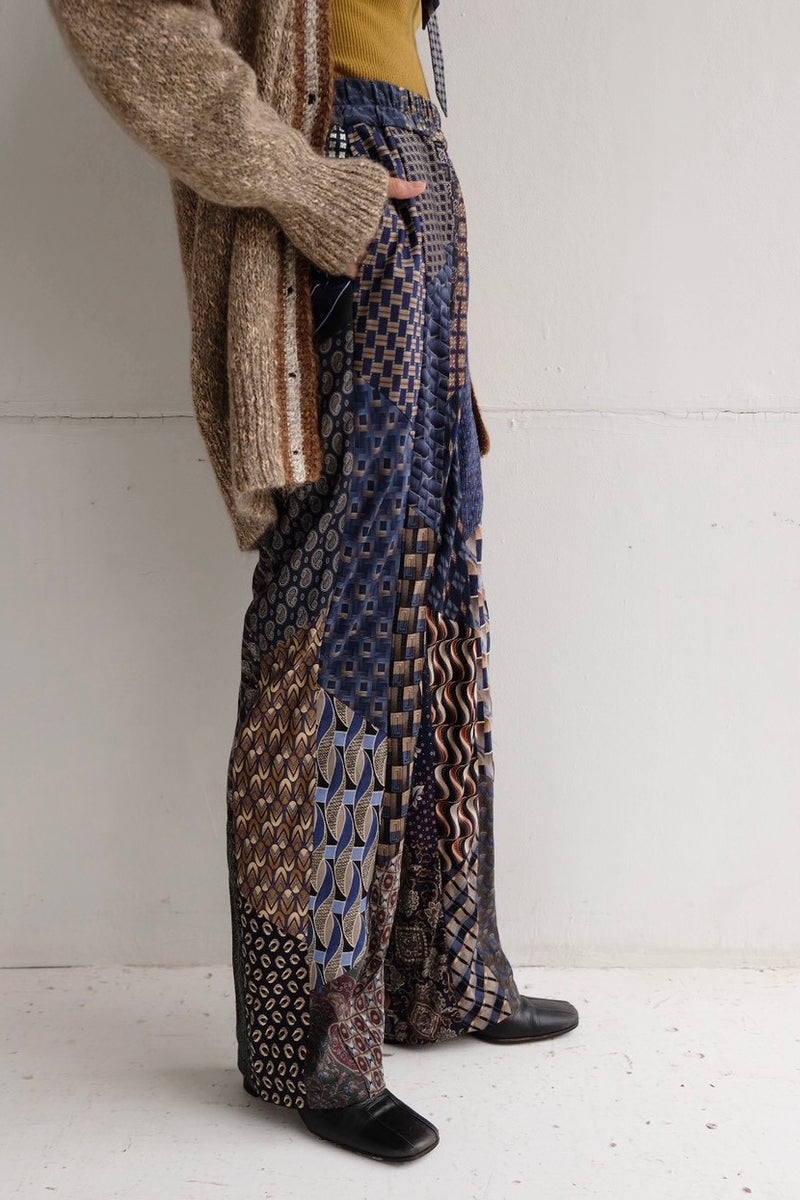 tie patchwork easy pants