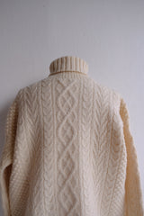 aran turtleneck knit