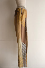 tie patchwork easy pants