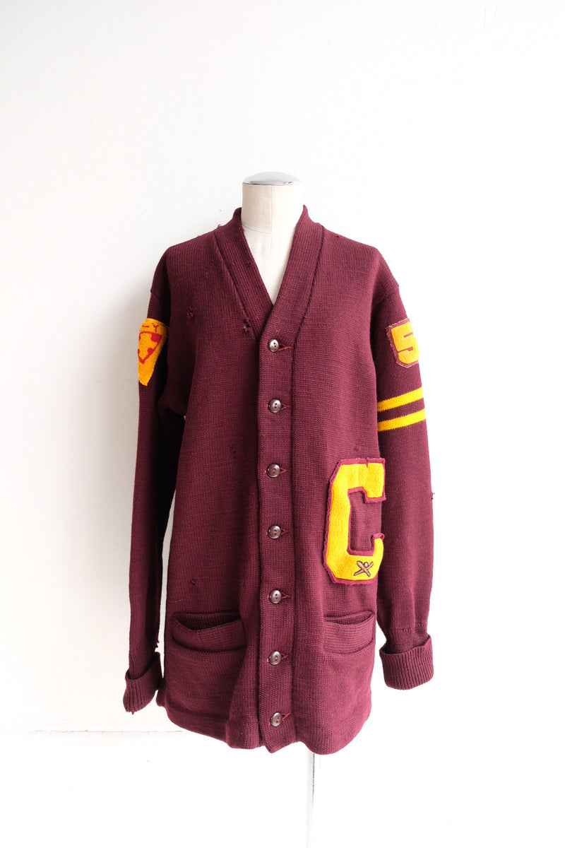 college knit cardigan
