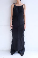 rib ribbon long dress