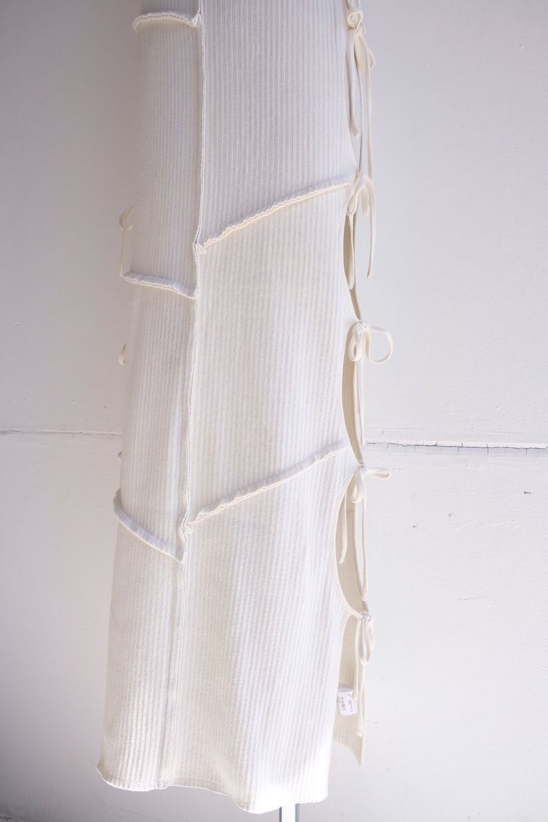 rib ribbon long dress