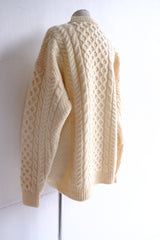 aran knit cardigan