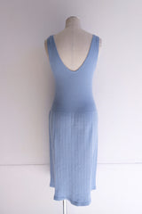 rib knit no sleeve dress
