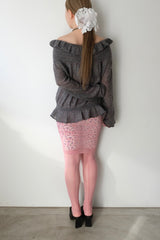mohair knit cardigan