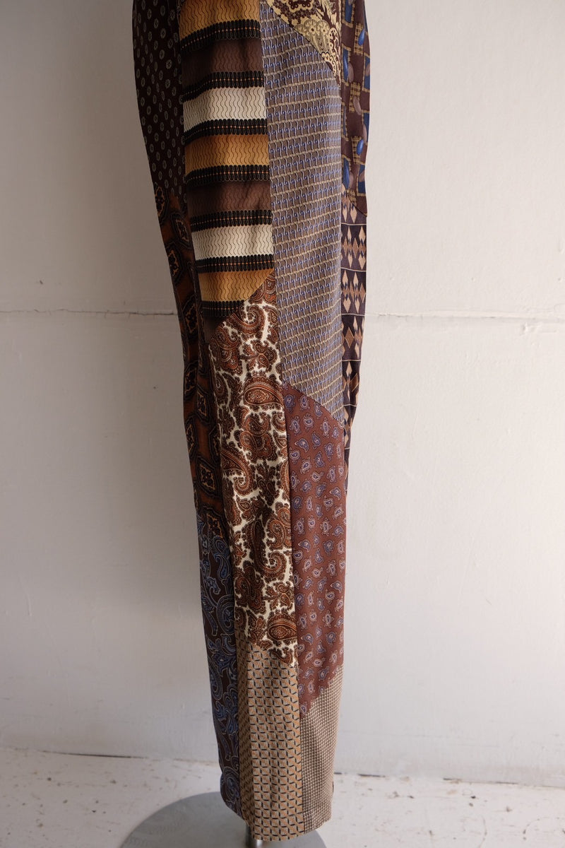 tie patchwork easy pants