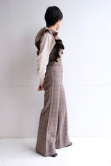 tweed frill backless top