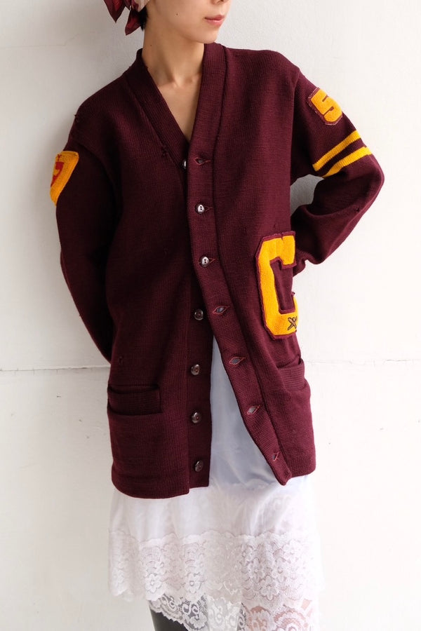 college knit cardigan