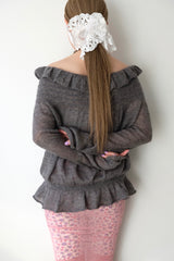 mohair knit cardigan