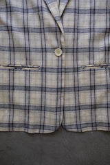 plaid tailored jacket