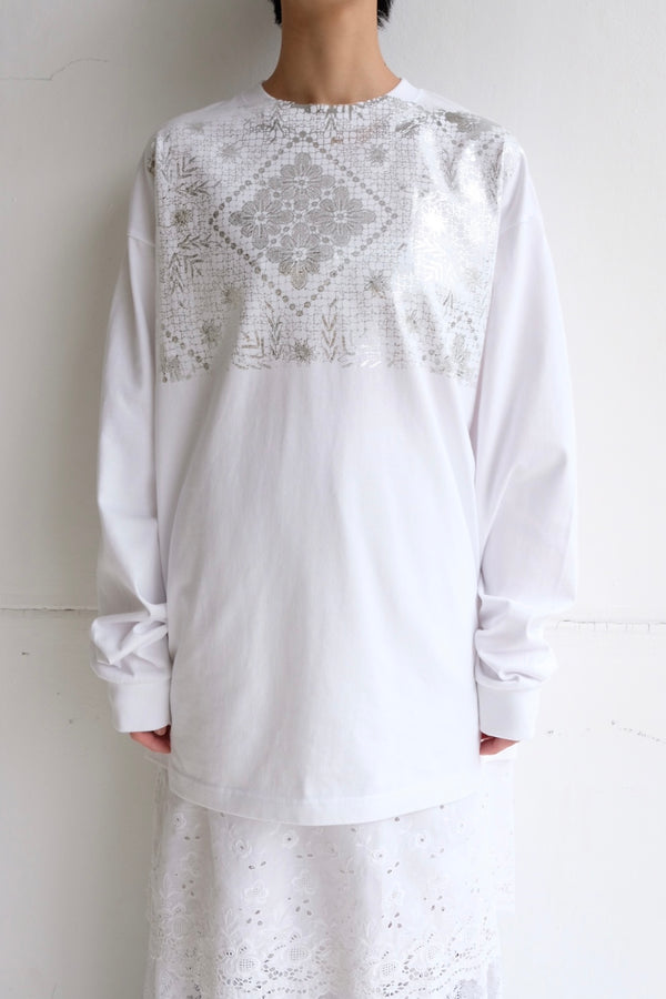 flower lace long T-shirts