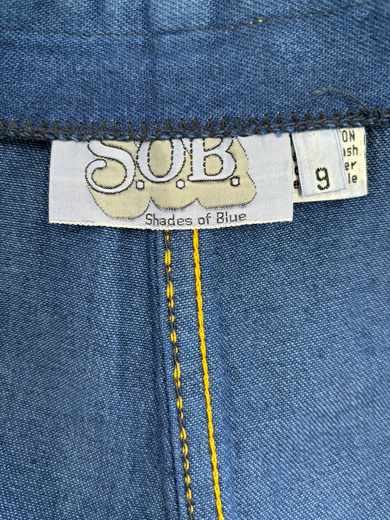 open side denim pants