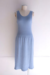 rib knit no sleeve dress