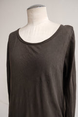 long sleeve back open top
