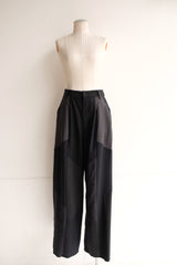 summer suit tuck wide pants
