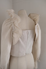 mermaid fin linen blouse