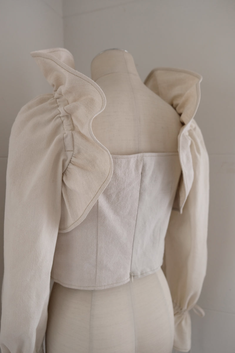 mermaid fin linen blouse