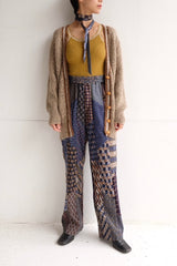 tie patchwork easy pants