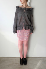 mohair knit cardigan
