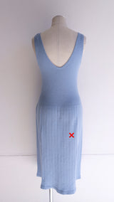 rib knit no sleeve dress