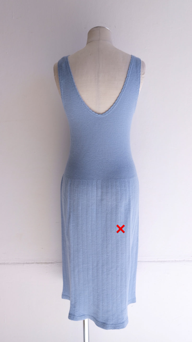 rib knit no sleeve dress