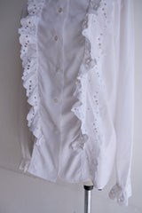 cotton lace trimmed blouse