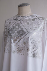 flower lace long T-shirts