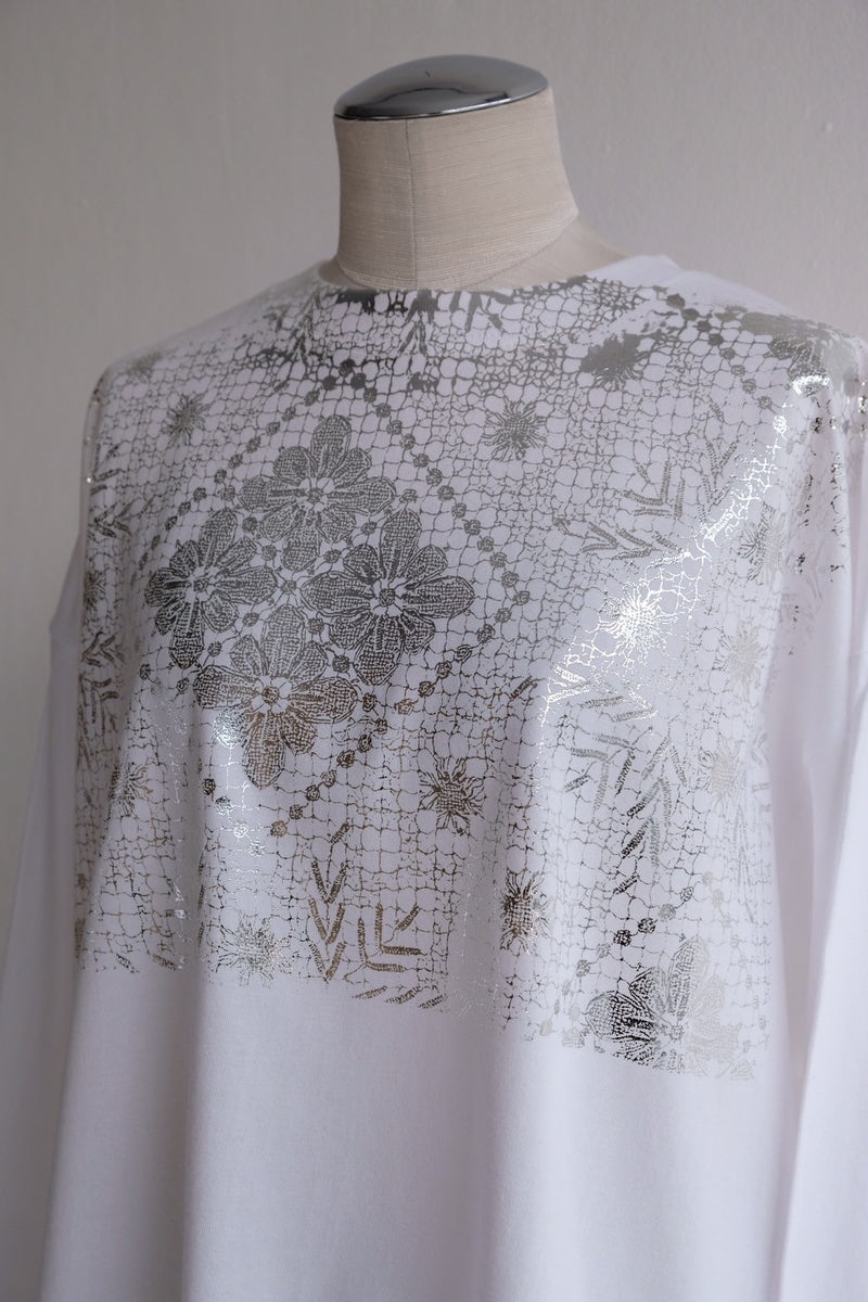 flower lace long T-shirts