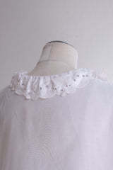 cotton lace trimmed blouse