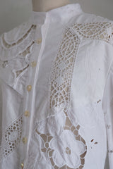 cutwork short blouse