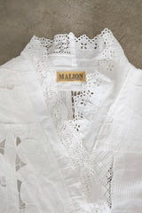 cutwork lace frill cardigan