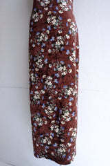 velour flower long dress