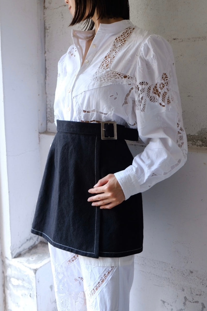 cutwork short blouse