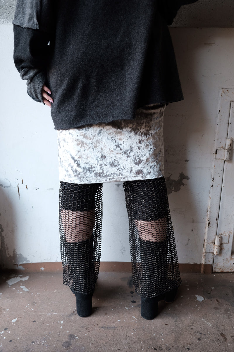 gold lame mesh leggings