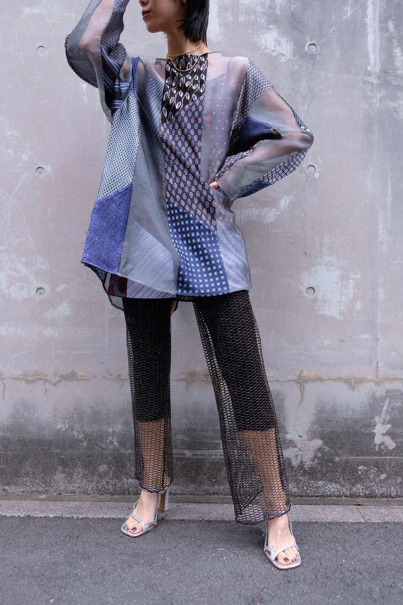 gold lame mesh leggings