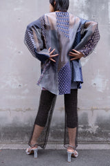 gold lame mesh leggings